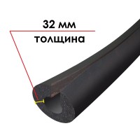 Трубка K-FLEX 32x057-1 ST IN CLAD black
